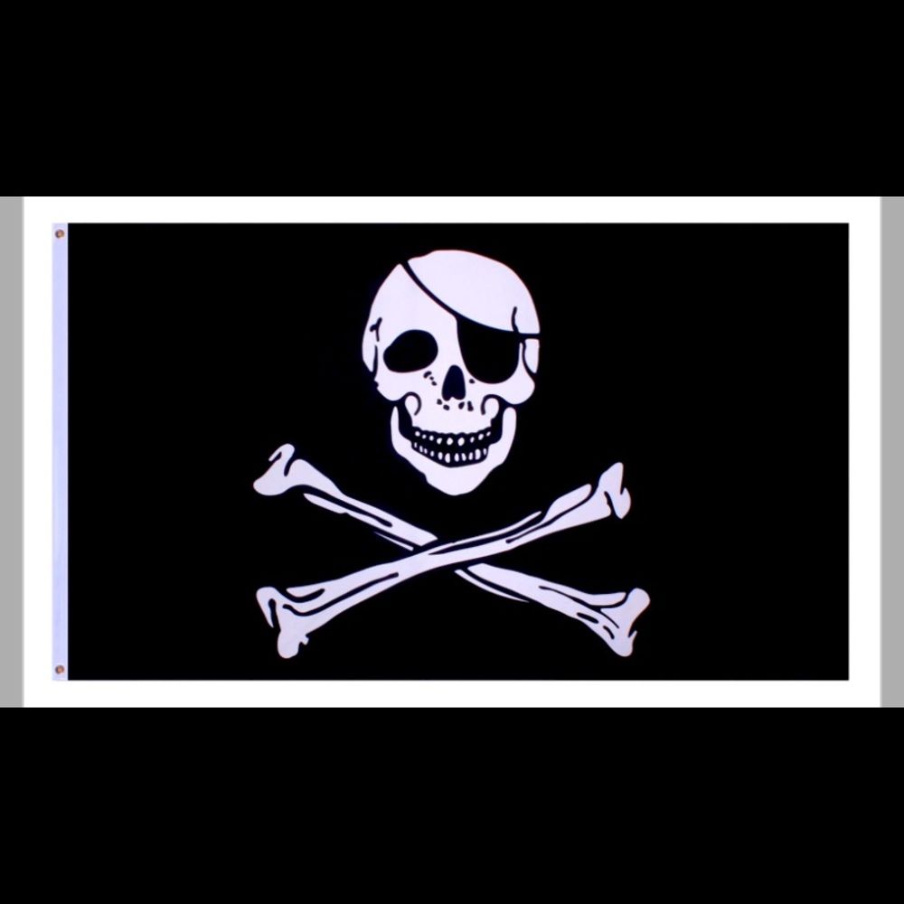 ROTHCO "JOLLY ROGER" PIRATE FLAG - SKULL W/PATCH